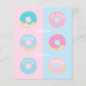 Zoete blauwe en roze donuts baby gender onthullen (Voorkant)