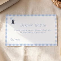 Zoete blauwe Gingham Zwarte Lab Puppy Luier Raffle