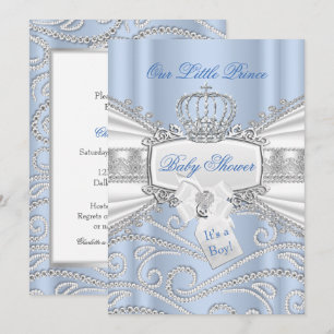 Zoete blauwe Kleine Prins Jongen Baby Borrel Kaart