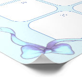 Zoete Blauwe Lams Babyshower Verwachte Bevalling K Poster (Hoek)