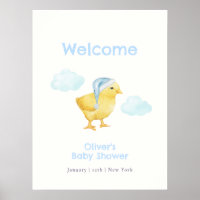 Zoete Blauwe Lucht Kip Baby Shower Welkom