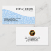 Zoete blauwe nummers Wave Bookkeeper Visitekaartje (Voorkant / Achterkant)