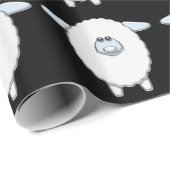 Zoete Blauwe Schaap Babyshower Inpakpapier (Rol Hoek)