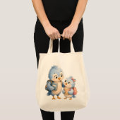 Zoete Blauwe Vogel Broers en Zusters Markt Tas (Voorkant (product))