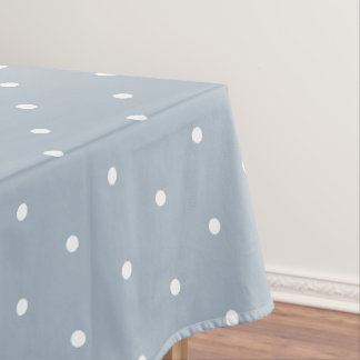 Zoete Blauwe Witte Stippen Vintage Tafelkleed