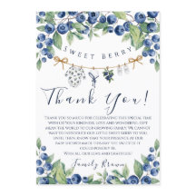 Zoete Blauwebes Babyshower Jongen Bedankkaart