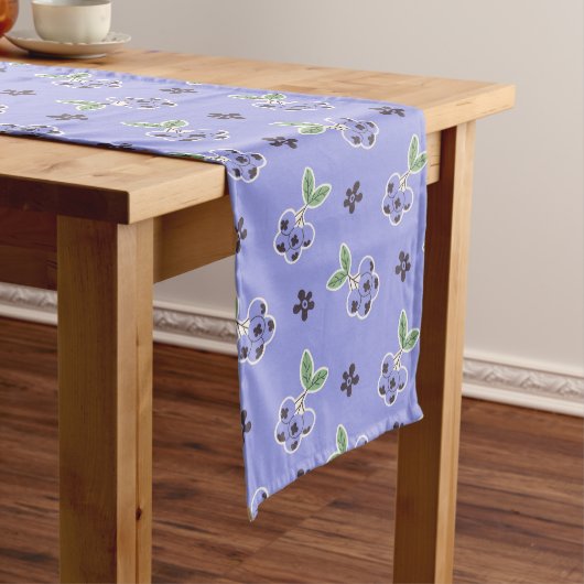 Zoete Blauwebes Patroon Tafel Runner Medium Tafelloper (Voorbeeld)