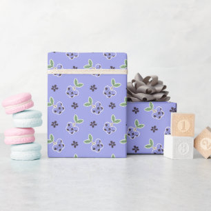 Zoete Blauwebespatroon Inpakpapierrol Cadeaupapier