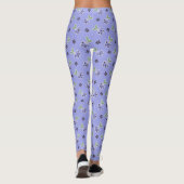Zoete Blauwebespatroon Leggings (Achterkant)