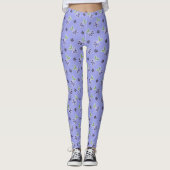 Zoete Blauwebespatroon Leggings (Voorkant)