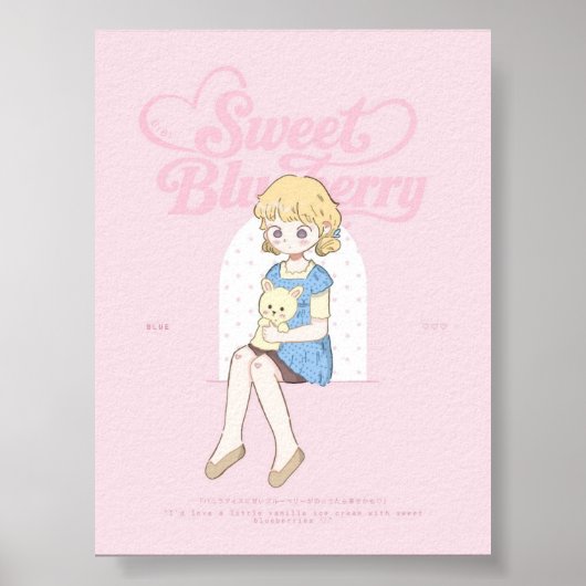 Zoete Blauwebessendromen ✩°｡ ⋆｡°✩  Poster (Voorkant)
