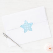 Zoete Bleke Teal Blauwe en Witte Stippen Ster Sticker (Envelop)