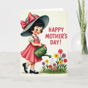 Zoete bloem Moederdag Kunstkaart Kaart