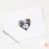 Zoete bloemboeket hartvormige sticker (Envelop)