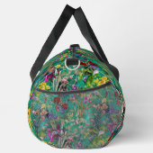 Zoete bloemen bladeren turquoise monogram gedrukt plunjezak (Rechts)