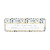 Zoete Bloemen Bruiloft Patroon ID1045 Etiket (Voorkant)