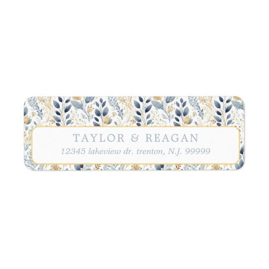 Zoete Bloemen Bruiloft Patroon ID1045 Etiket (Voorkant)