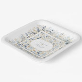 Zoete Bloemen Bruiloft Patroon ID1045 Papieren Bordje (Gebogen)