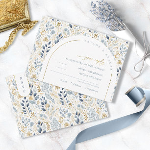 Zoete Bloemen Bruiloft Patroon ID1045 RSVP Kaartje