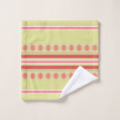 Zoete bloemen geaccentueerd patroon bad handdoek (Wasdoekje)