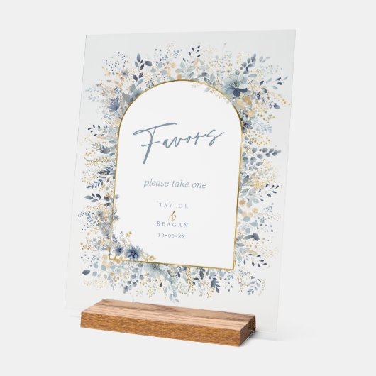 Zoete Bloemen Huwelijksgunsten ID1045 Acryl Bord (Hoek)