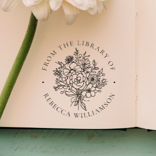 Zoete bloemen Modern 'Uit de Bibliotheek van' Bo Rubberstempel