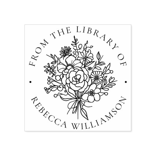 Zoete bloemen | Modern 'Uit de Bibliotheek van' Bo Rubberstempel (Afrduk)