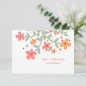 Zoete Bloemen Uitnodiging (Staand voorkant)