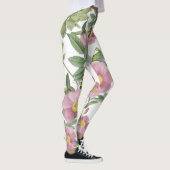 Zoete bloemen zomerpatroon trendy  wit leggings (Rechts)