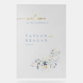 Zoete Bloemenbruiloft Welkom ID1045 Acryl Bord (Voorkant)