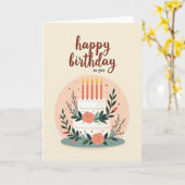 Zoete Bloemencakekaart Kaart (Gele Bloem)