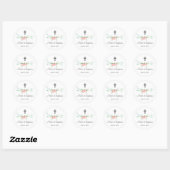 Zoete bloemendoopsticker ronde sticker (Vel)
