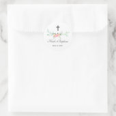 Zoete bloemendoopsticker ronde sticker (Tas)