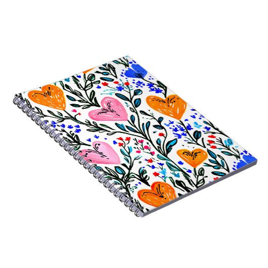Zoete Bloemhart Notebook Notitieboek (Rechterzijde)