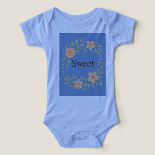 Zoete Bloemige Babykleding Ontwerp (Design voorkant)