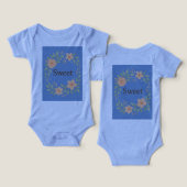 Zoete Bloemige Babykleding Ontwerp (Ontwerp Voorkant & Achterkant)