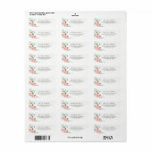 Zoete Bloemige Doop Retour Adres Label (Full Sheet)