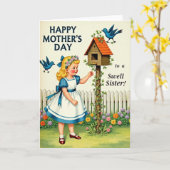 Zoete Bloemige Moederdagkaart Kaart (Gele Bloem)