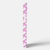Zoete bloempatroon helder roze over wit Case-Mate iPhone case (Achterkant / Rechts)