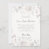 Zoete bloemschets | Elegante doop Kaart (Voorkant)