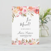 Zoete Blush Bloemige Verhuisberichtkaarten Aankondiging (Staand voorkant)