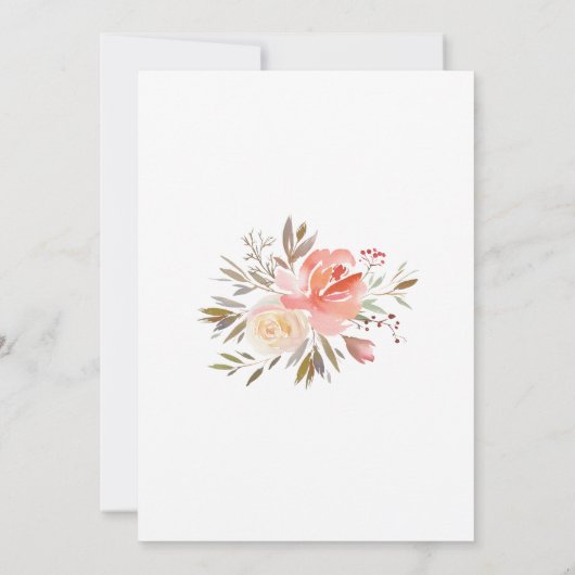 Zoete Blush Bloemige Verhuisberichtkaarten Aankondiging (Achterkant)