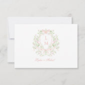 Zoete Blush Boom Bloemstuk met Frame RSVP QR Code (Achterkant)