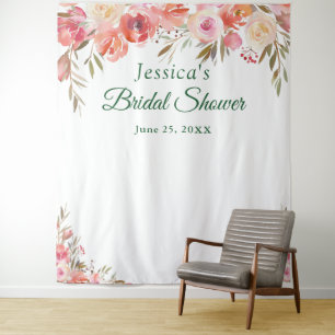 Zoete Blush Bruidsfeest Fotohokje Achtergrond Wandkleed