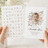 Zoete Blush Roos Bloem Foto Script Kaart