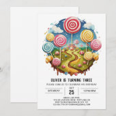 Zoete Boheemse Lolly Verjaardag Kaart (Voorkant / Achterkant)