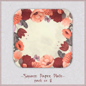 Zoete boho volkskunst vlinder bloemig papieren bordje