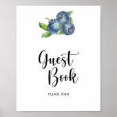 Zoete bosbes \ Gastenboek Poster (Voorkant)