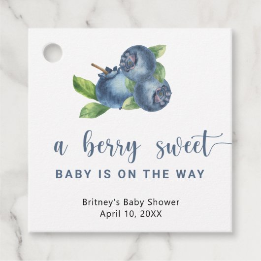 Zoete bosbessen bedankjes labels (Voorkant)