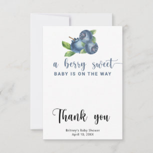 Zoete bosbessen bedankkaart